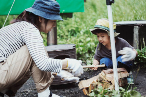 親子でキャンプの自炊